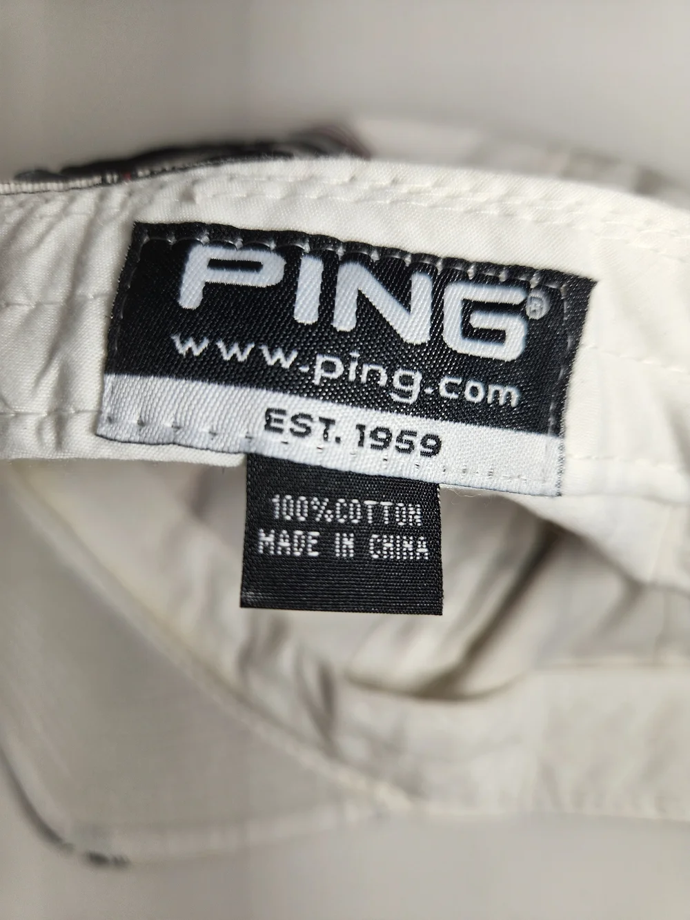 PING Junior Hat Lot of 2 Adjustable Golf Hats Gray/White/Blue White Stripes Logo